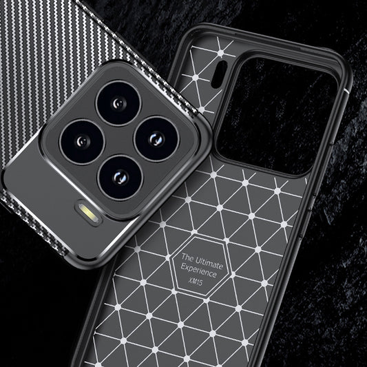 Husa pentru Xiaomi 15 Pro, Techsuit, CarbonFiber, Neagra