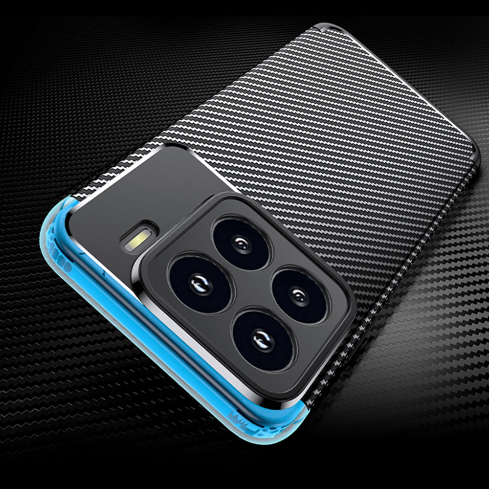 Husa pentru Xiaomi 15 Pro, Techsuit, CarbonFiber, Neagra
