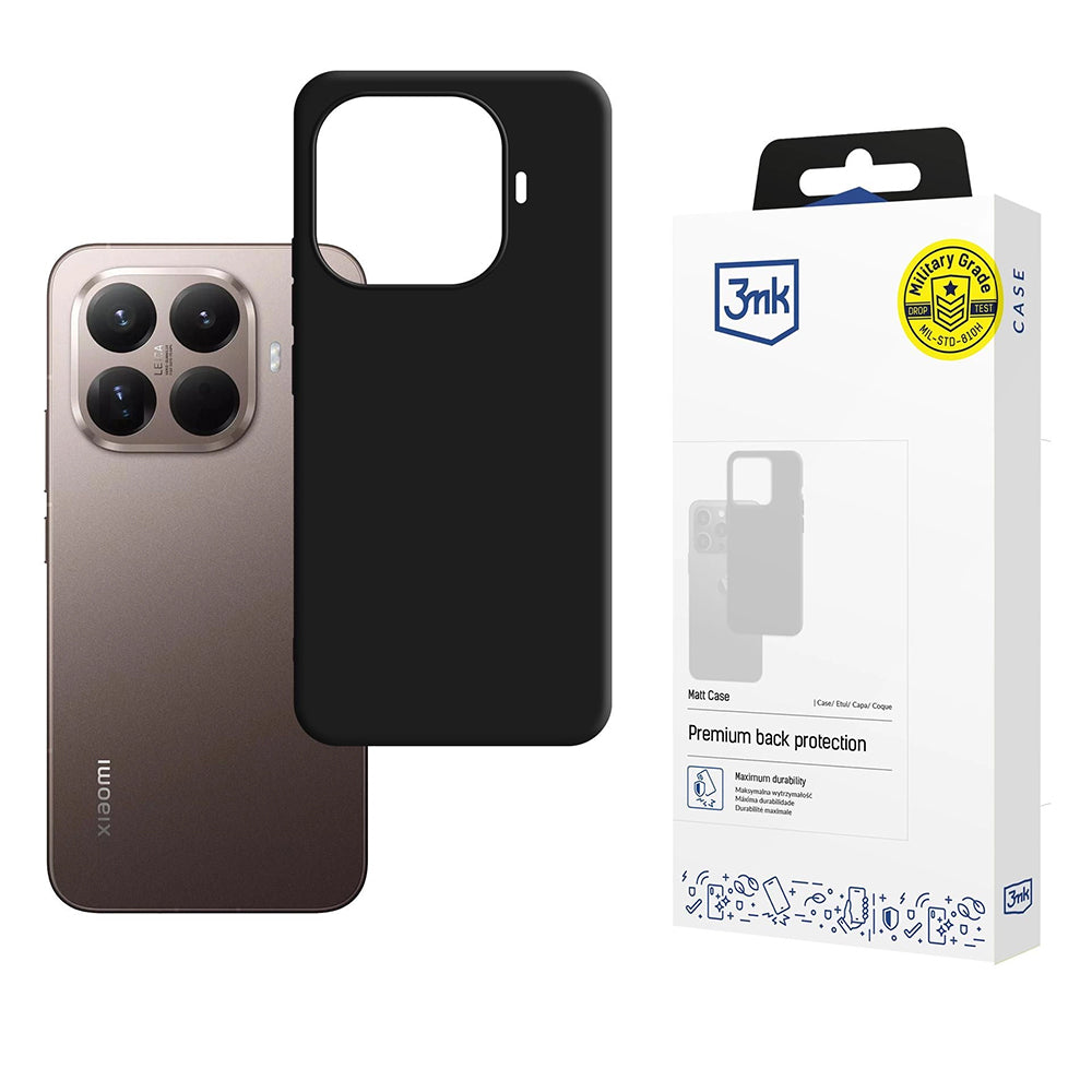 Husa pentru Xiaomi 15T Pro, 3MK, Neagra Mata