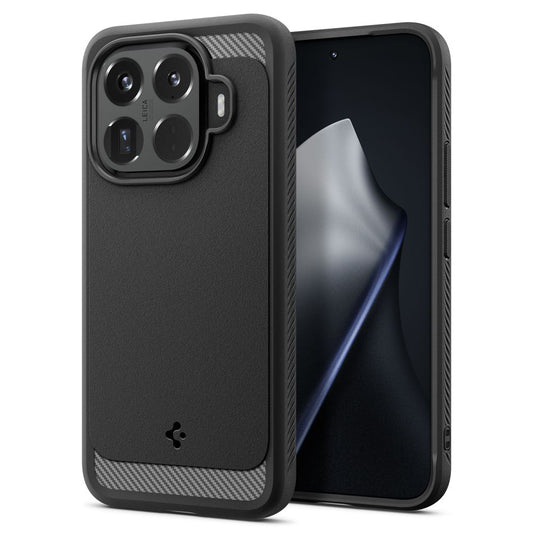 Husa pentru Xiaomi 15T Pro, Spigen, Rugged Armor, Neagra ACS11152