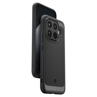 Husa pentru Xiaomi 15T Pro, Spigen, Rugged Armor, Neagra ACS11152