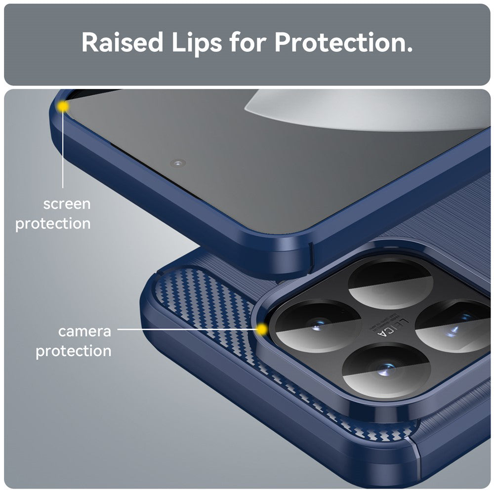 Husa pentru Xiaomi 15T Pro, Techsuit, Carbon, Albastra