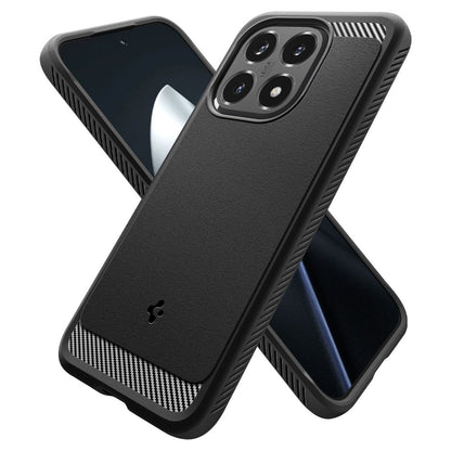 Husa pentru Xiaomi 15T, Spigen, Rugged Armor, Neagra Mata
