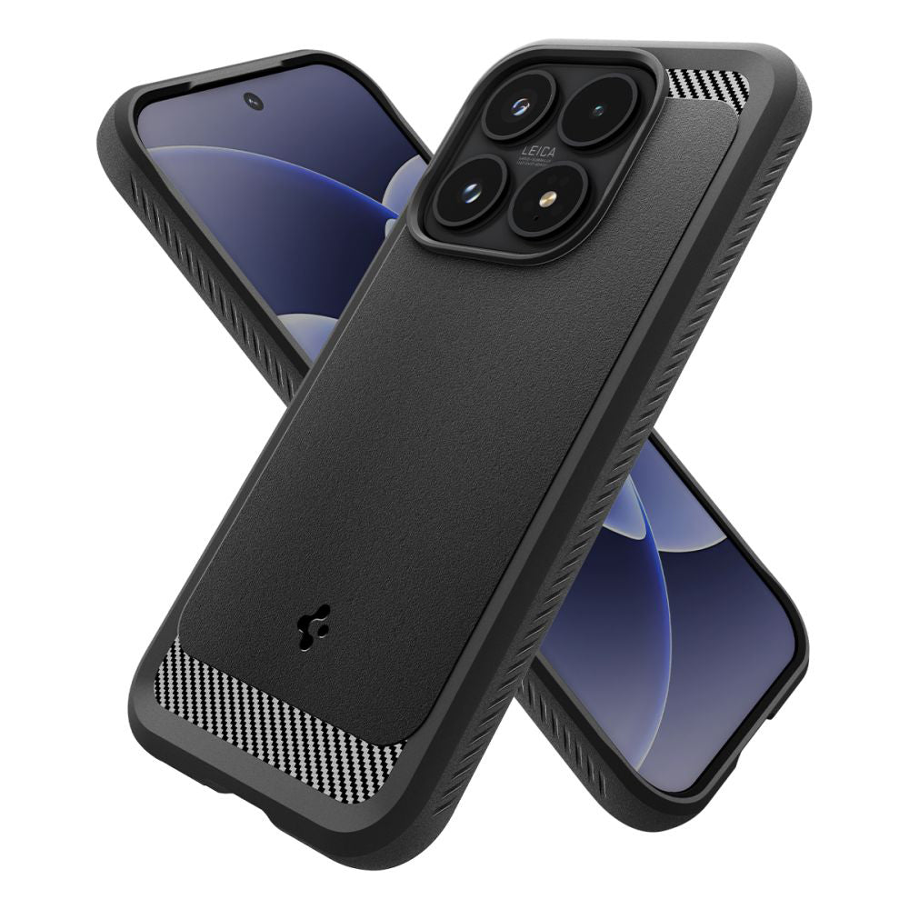 Husa pentru Xiaomi 17, Spigen, Rugged Armor, Neagra Mata ACS10458
