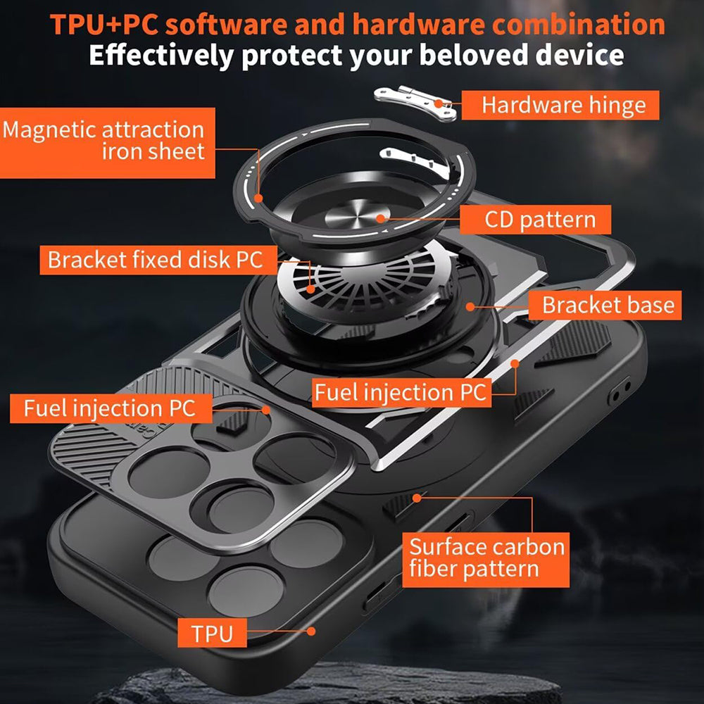 Husa pentru Xiaomi 17, Techsuit, RuggedCam, Neagra