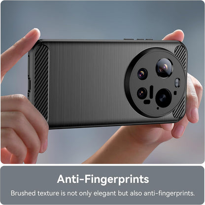 Husa pentru Xiaomi 17 Ultra, Techsuit, Carbon, Albastra