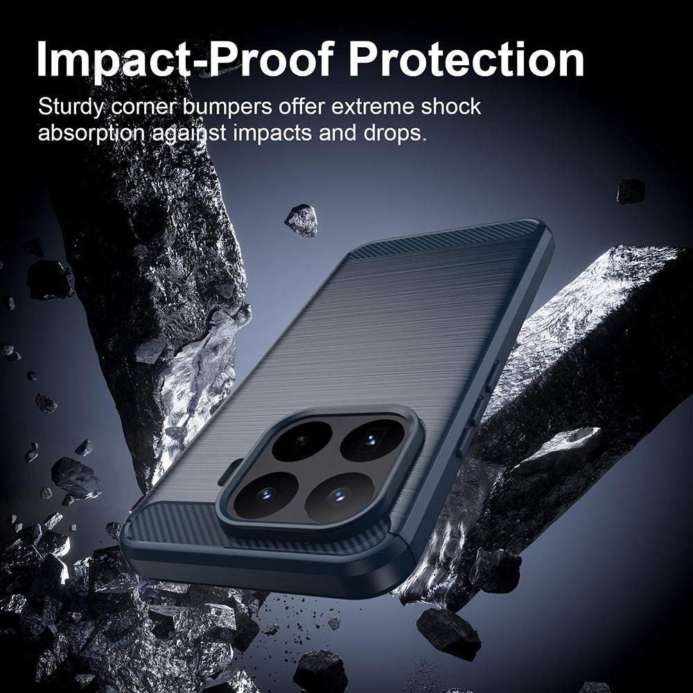 Husa pentru Xiaomi 17T Pro, Techsuit, Carbon, Albastra