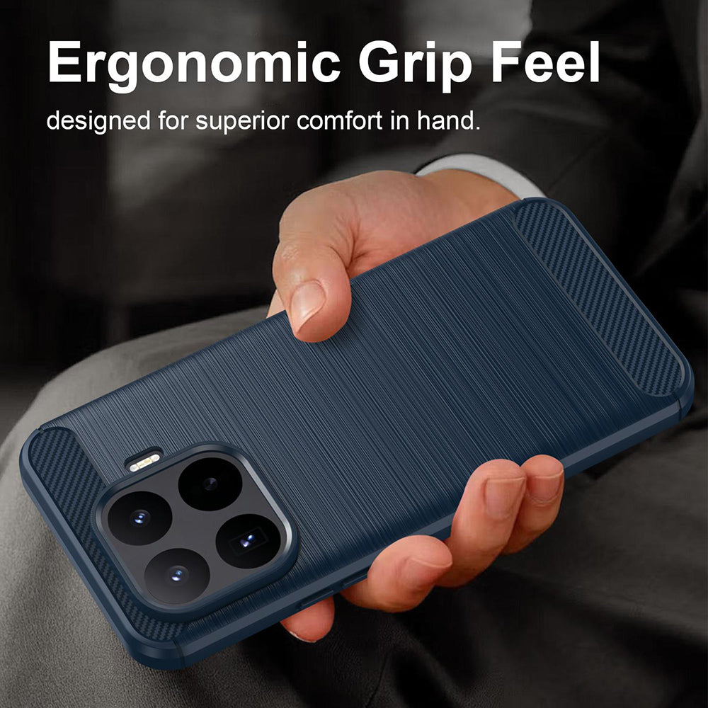 Husa pentru Xiaomi 17T Pro, Techsuit, Carbon, Albastra