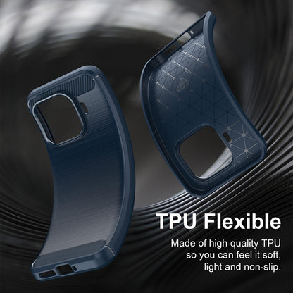 Husa pentru Xiaomi 17T Pro, Techsuit, Carbon, Albastra