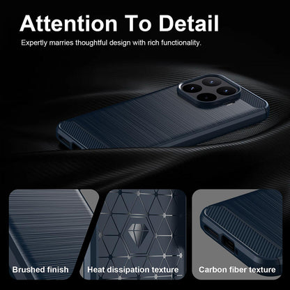 Husa pentru Xiaomi 17T Pro, Techsuit, Carbon, Albastra