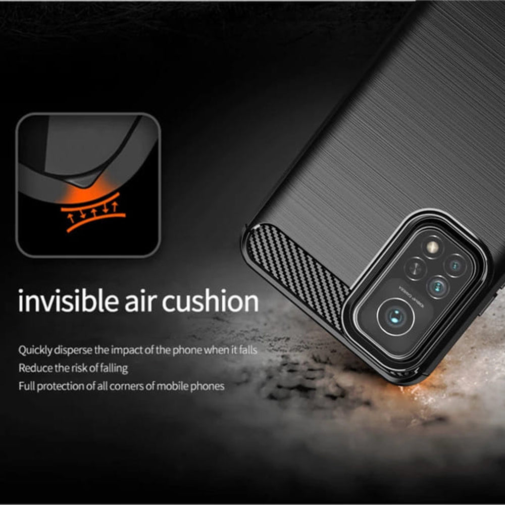 Husa pentru Xiaomi Mi 10T 5G / 10T Pro 5G, Techsuit, Carbon, Neagra