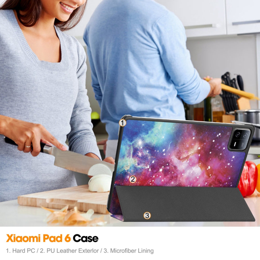 Husa pentru Xiaomi Pad 6 / 6 Pro, Techsuit, FoldPro Galaxy, Multicolor