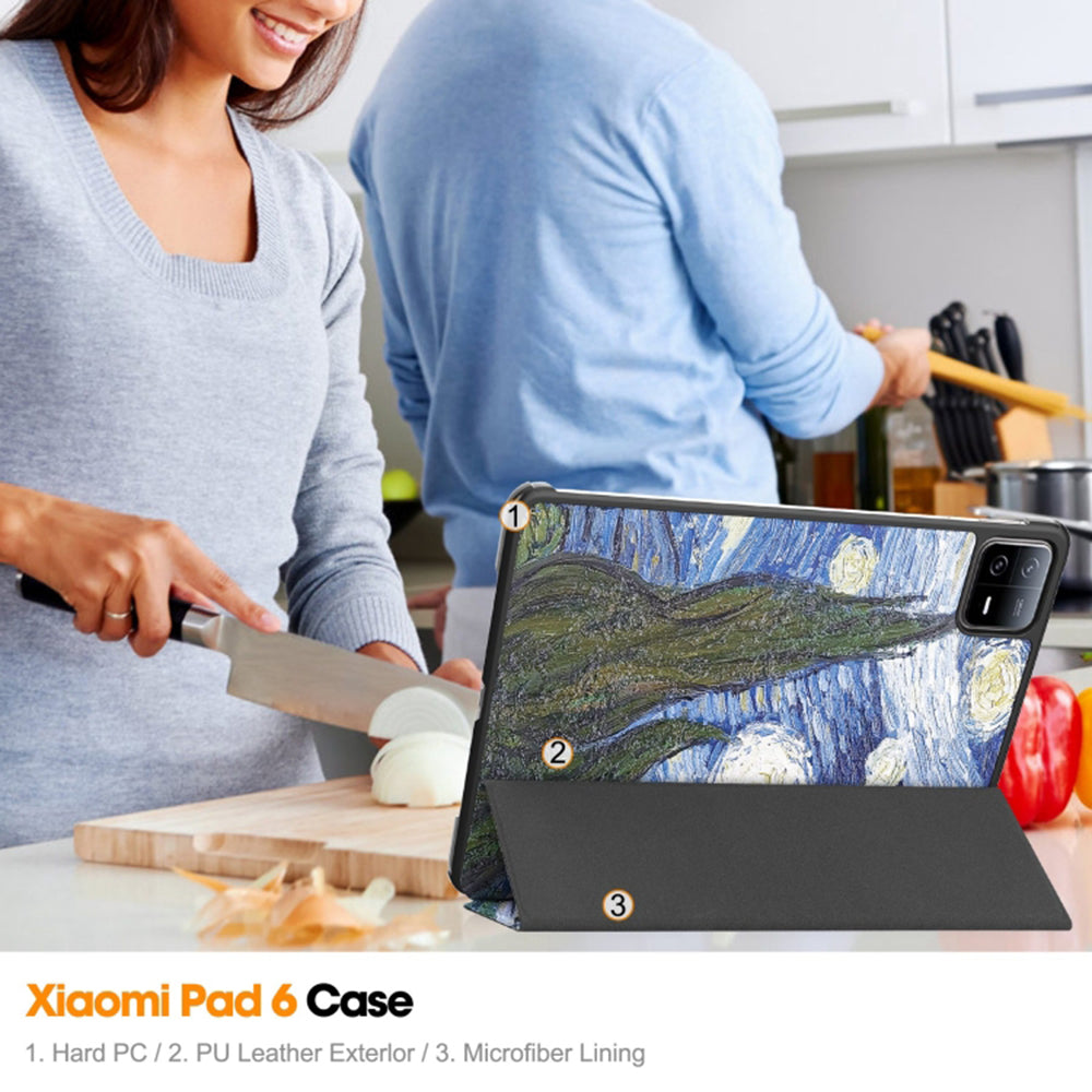 Husa pentru Xiaomi Pad 6 / 6 Pro, Techsuit, FoldPro Starry Night, Multicolor