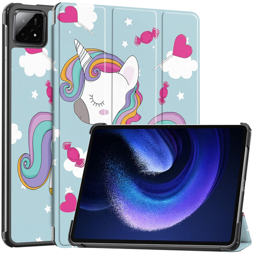 Husa pentru Xiaomi Pad 6S Pro 12.4, Techsuit, FoldPro Unicorn, Multicolor