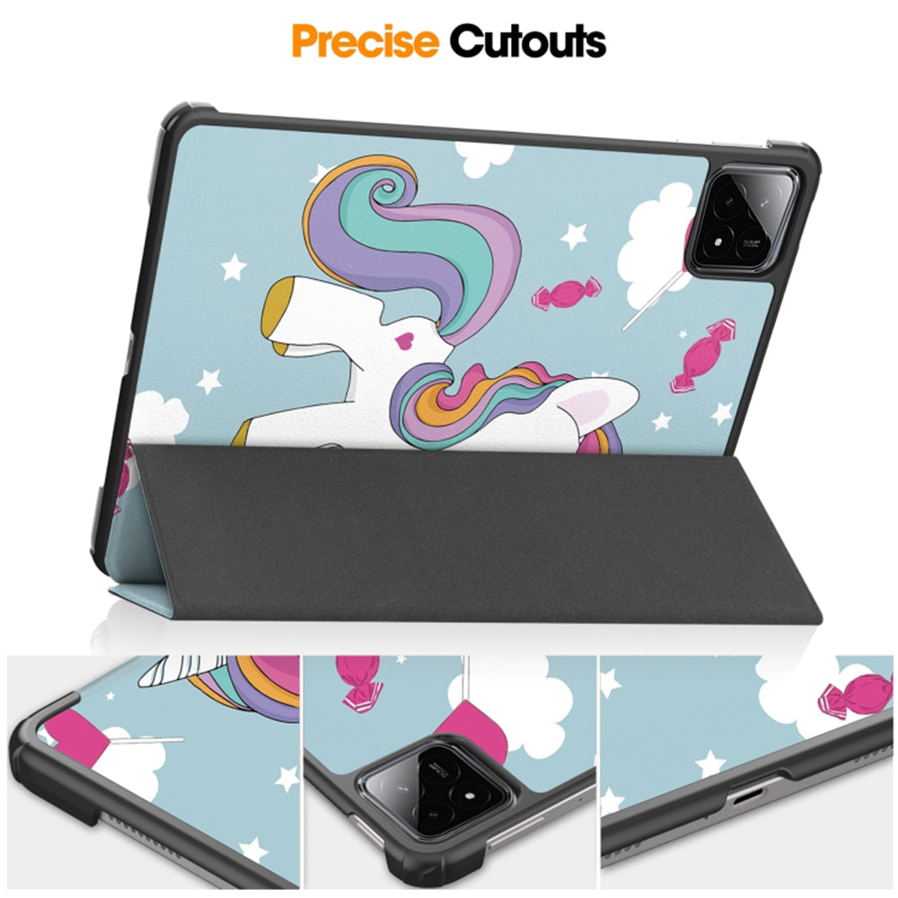 Husa pentru Xiaomi Pad 6S Pro 12.4, Techsuit, FoldPro Unicorn, Multicolor