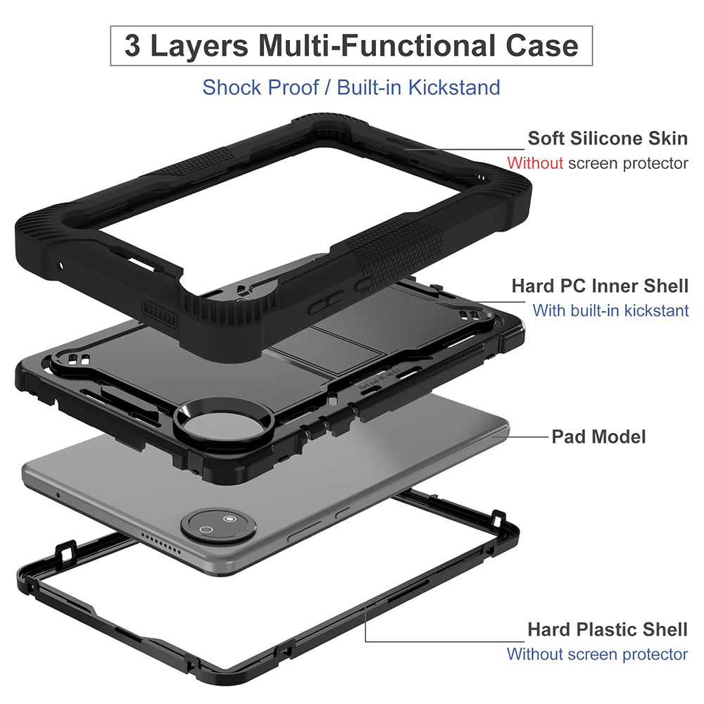 Husa pentru Xiaomi Pad 7, Techsuit, Rugged TabShell, Neagra