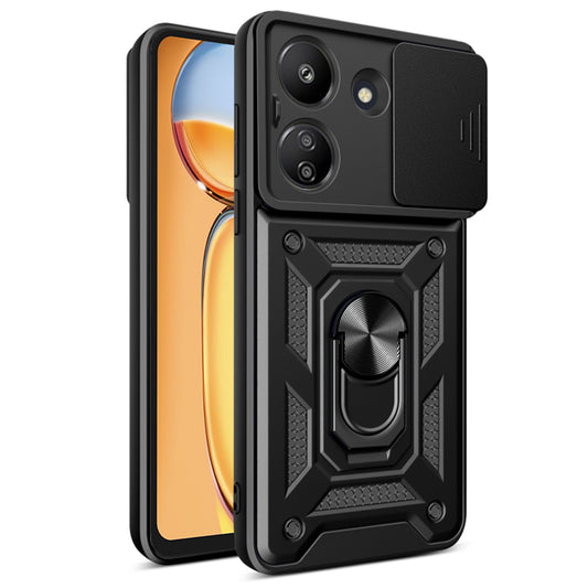 Husa pentru Xiaomi Poco C65 / Redmi 13C, Techsuit, CamShield, Neagra