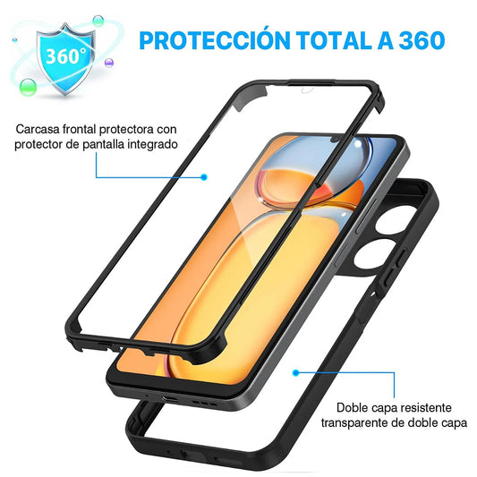 Husa pentru Xiaomi Poco C65 / Redmi 13C, Techsuit, ColorVerse 360, Neagra