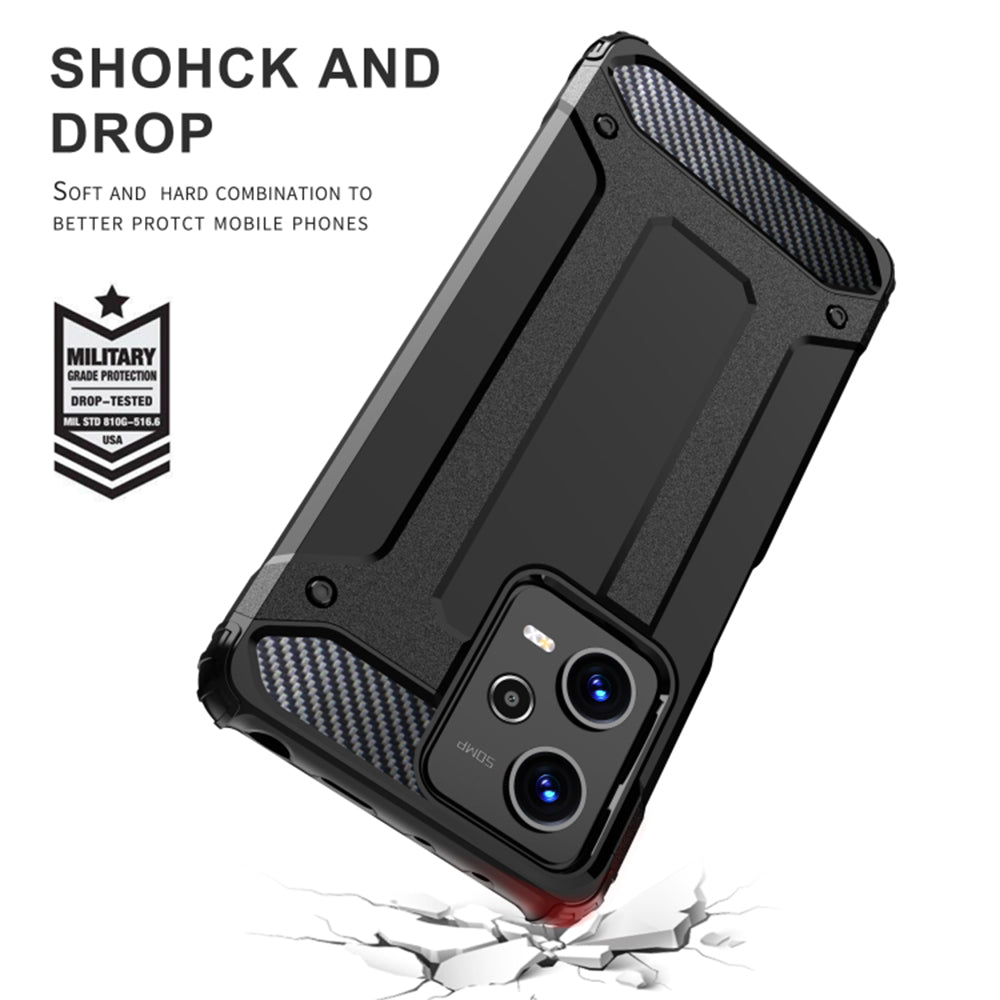 Husa pentru Xiaomi Poco C65 / Redmi 13C, Techsuit, Hybrid Armor, Neagra