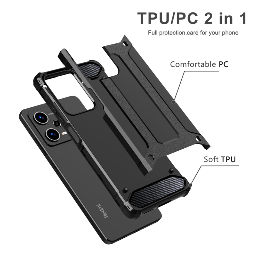 Husa pentru Xiaomi Poco C65 / Redmi 13C, Techsuit, Hybrid Armor, Neagra