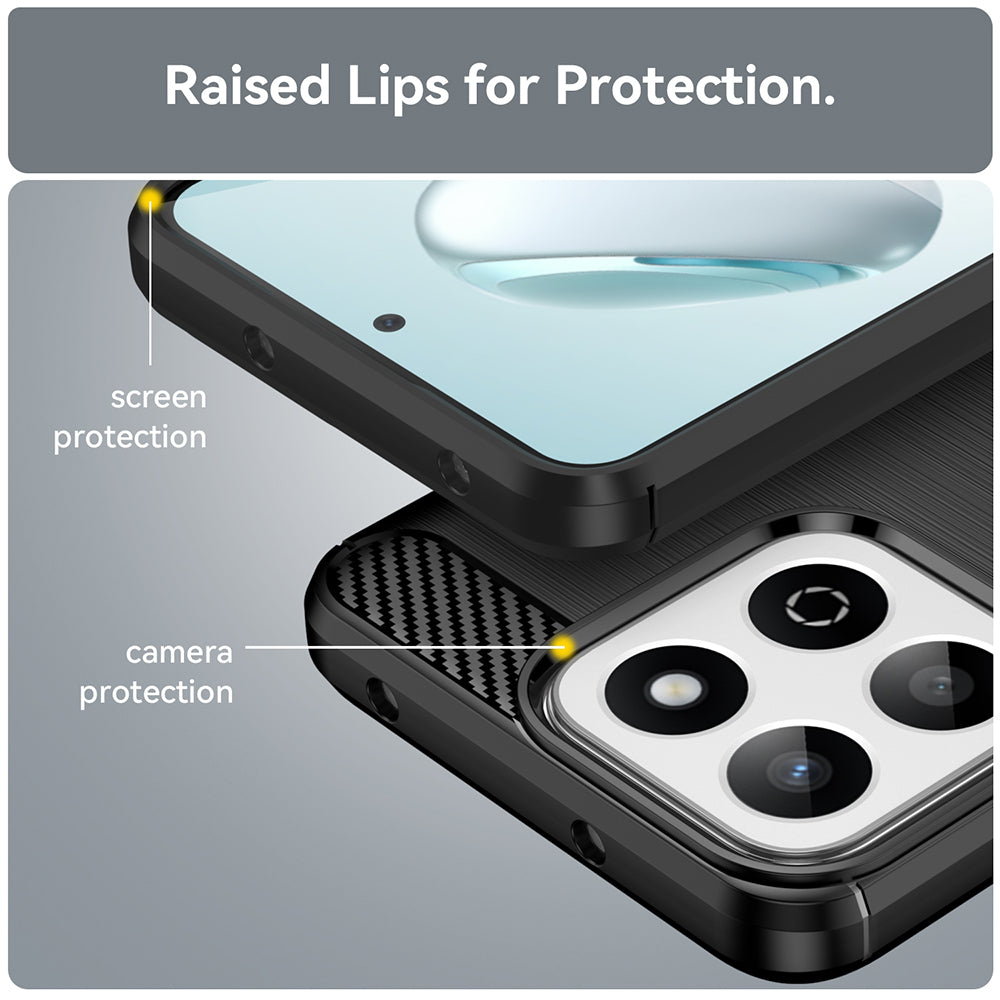 Husa pentru Xiaomi Poco C75 / Redmi 14C, Techsuit, Carbon, Albastra