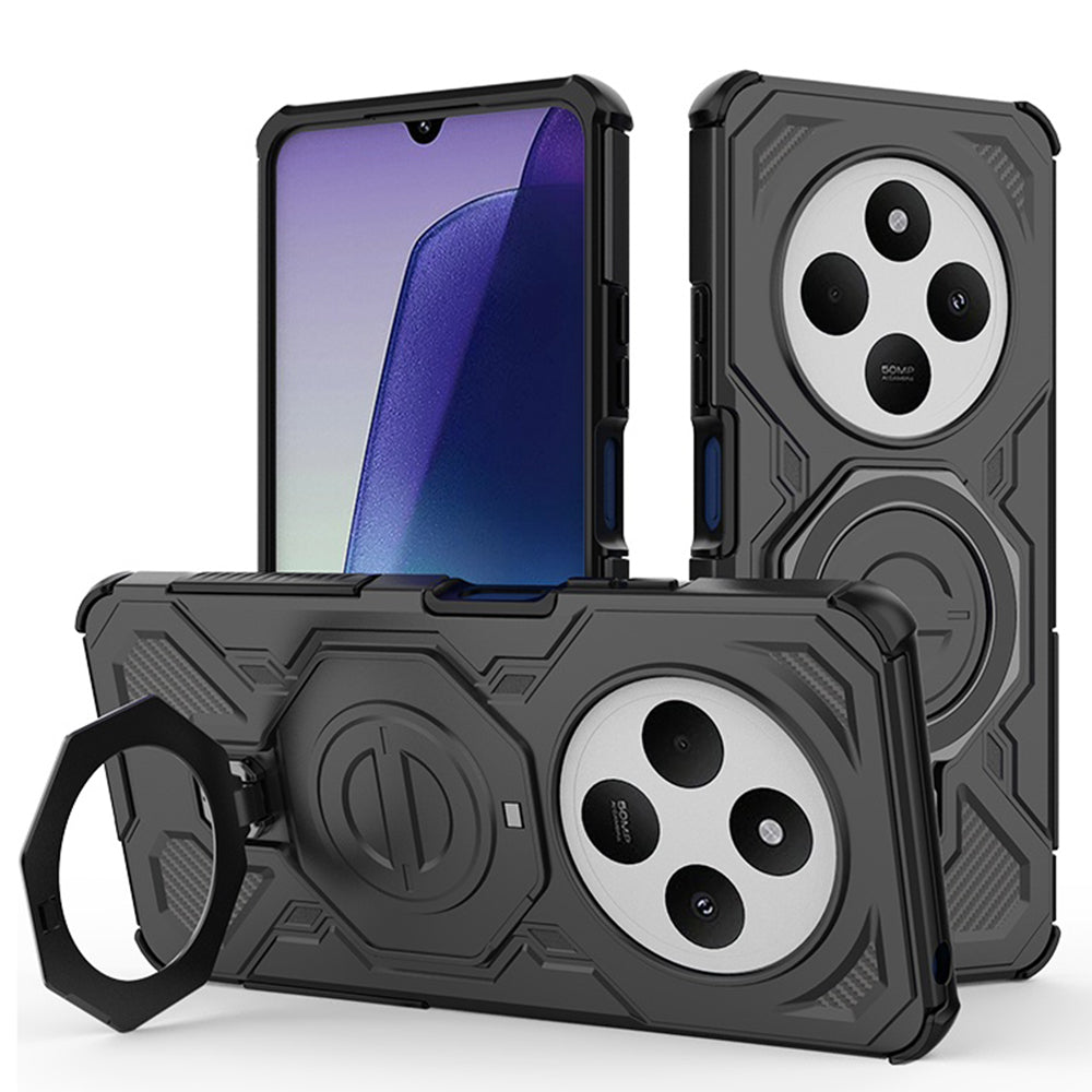 Husa pentru Xiaomi Poco C75 / Redmi 14C, Techsuit, Carbon Shield Pro, Neagra