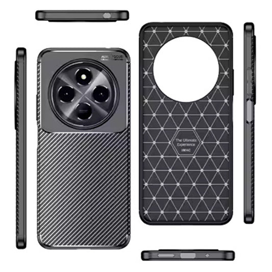 Husa pentru Xiaomi Poco C75 / Redmi 14C, Techsuit, CarbonFiber, Neagra