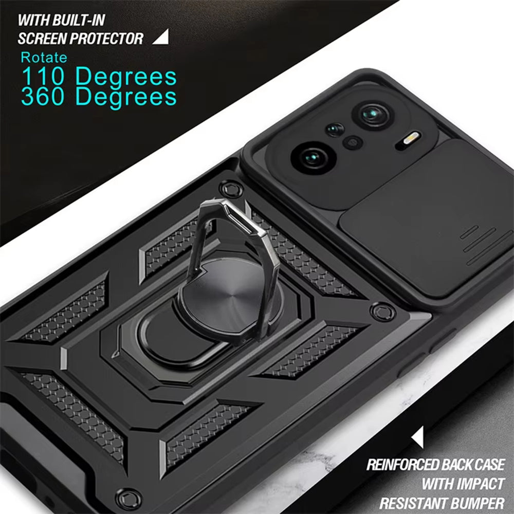 Husa pentru Xiaomi Poco F3 / Mi 11i, Techsuit, CamShield, Neagra
