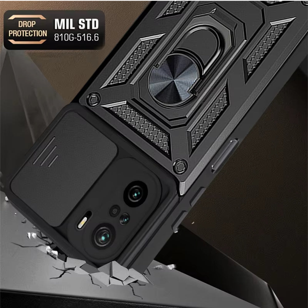 Husa pentru Xiaomi Poco F3 / Mi 11i, Techsuit, CamShield, Neagra