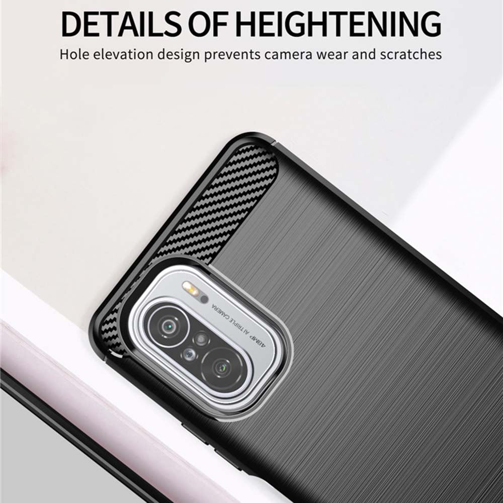 Husa pentru Xiaomi Poco F3 / Mi 11i, Techsuit, Carbon, Neagra