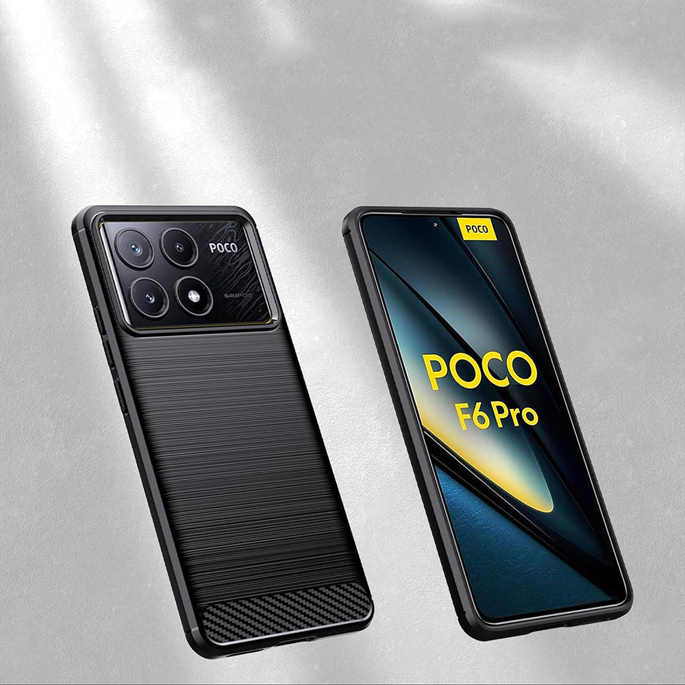 Husa pentru Xiaomi Poco F6 Pro, Techsuit, Carbon, Neagra