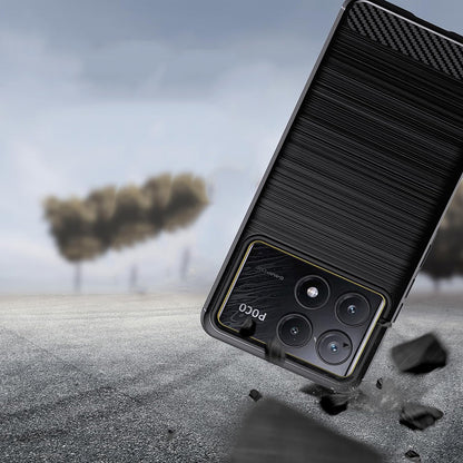 Husa pentru Xiaomi Poco F6 Pro, Techsuit, Carbon, Neagra