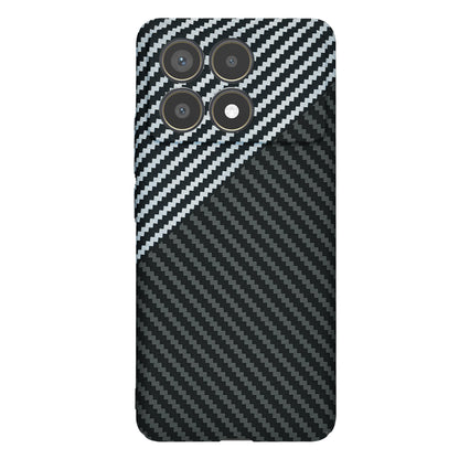 Husa pentru Xiaomi Poco F6 Pro, Techsuit, Carbonite FiberShell, Neagra Gri