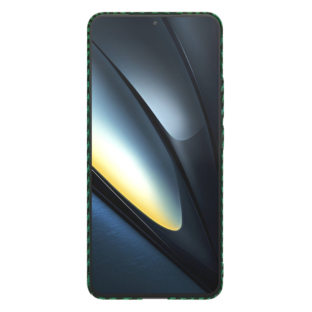 Husa pentru Xiaomi Poco F6 Pro, Techsuit, Carbonite FiberShell, Verde