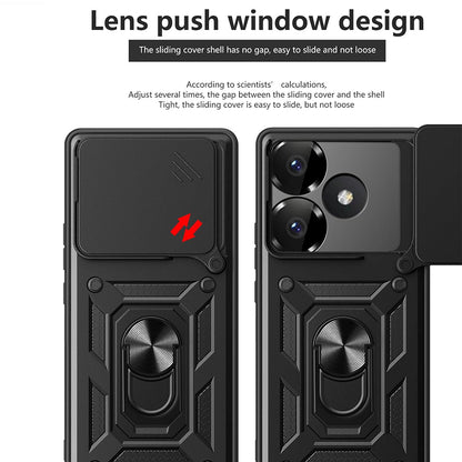 Husa pentru Xiaomi Poco F6, Techsuit, CamShield, Neagra