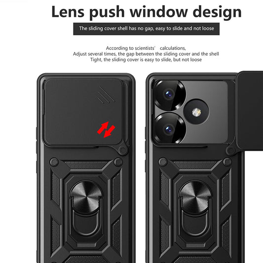 Husa pentru Xiaomi Poco F6, Techsuit, CamShield, Neagra