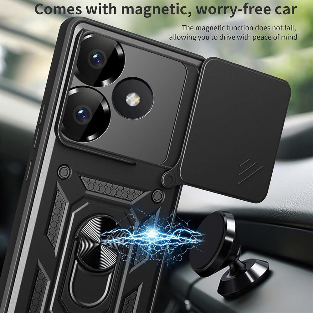 Husa pentru Xiaomi Poco F6, Techsuit, CamShield, Roz