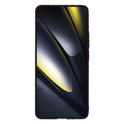 Husa pentru Xiaomi Poco F6, Techsuit, Carbonite FiberShell, Neagra Rosie
