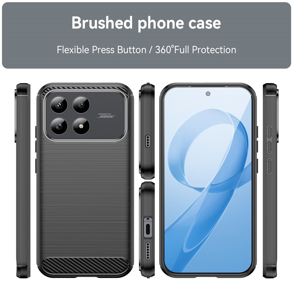 Husa pentru Xiaomi Poco F8 Pro, Techsuit, Carbon, Neagra