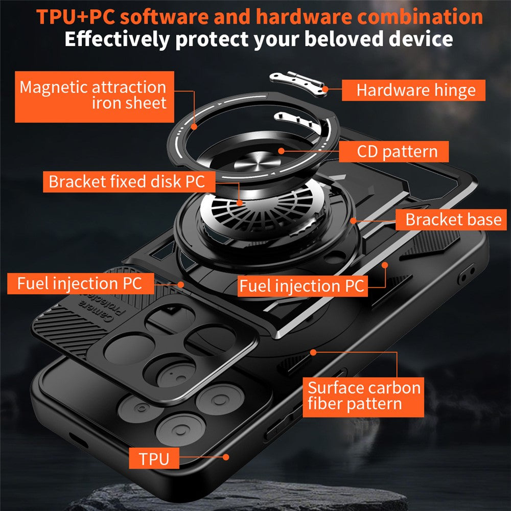 Husa pentru Xiaomi Poco F8 Pro, Techsuit, RuggedCam, Neagra