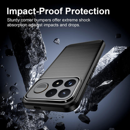Husa pentru Xiaomi Poco F9 Pro, Techsuit, Carbon, Neagra