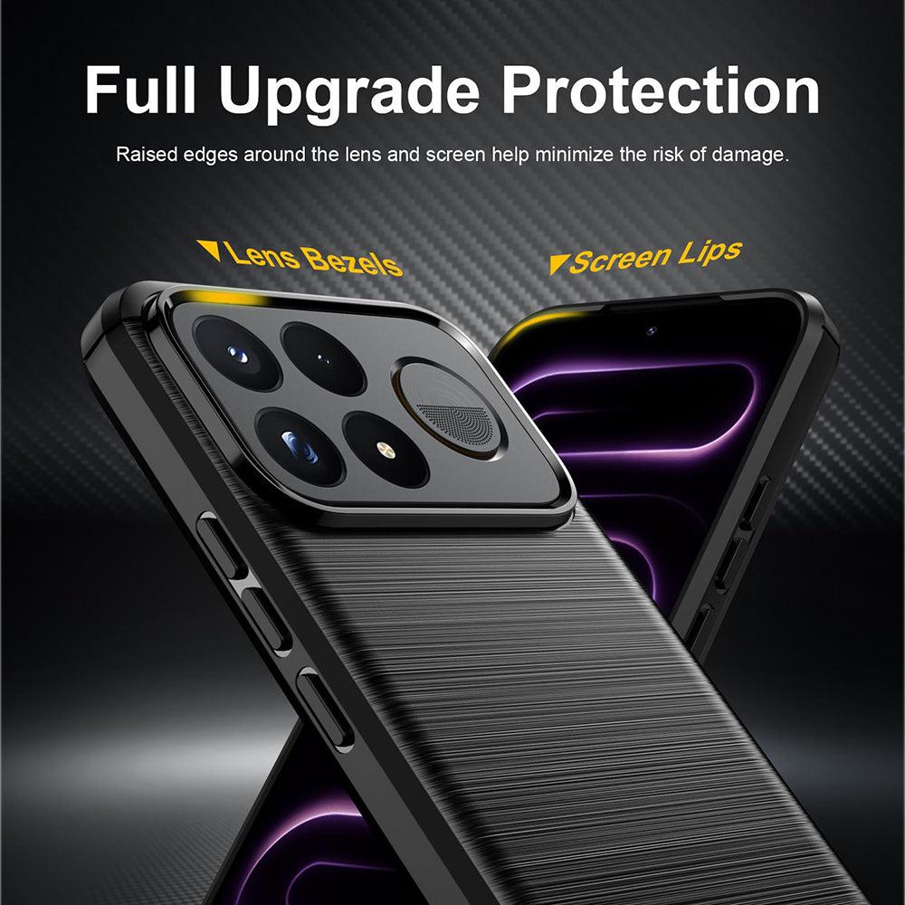 Husa pentru Xiaomi Poco F9 Ultra, Techsuit, Carbon, Neagra