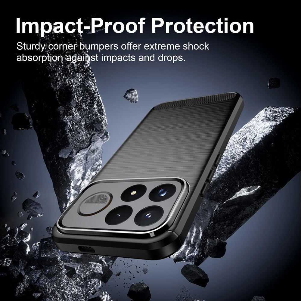 Husa pentru Xiaomi Poco F9 Ultra, Techsuit, Carbon, Neagra
