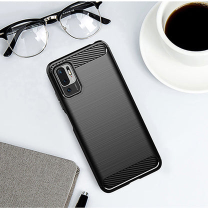 Husa pentru Xiaomi Poco M3 Pro 5G / Redmi Note 10 5G, Techsuit, Carbon, Neagra