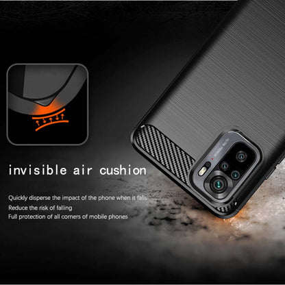 Husa pentru Xiaomi Poco M5s / Redmi Note 10S / Note 10, Techsuit, Carbon, Neagra