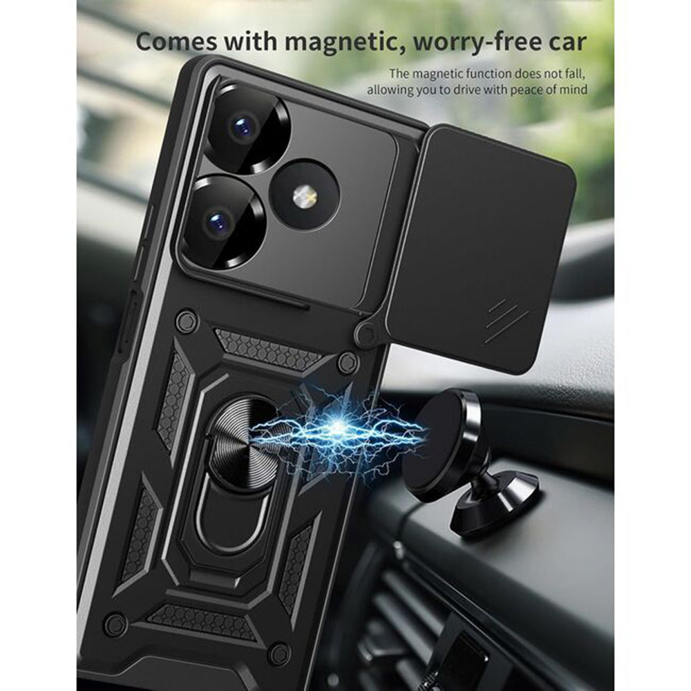 Husa pentru Xiaomi Poco M6 4G / Redmi 13, Techsuit, CamShield, Neagra