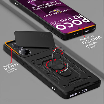 Husa pentru Xiaomi Poco M7 Pro 5G, Techsuit, CamShield, Neagra