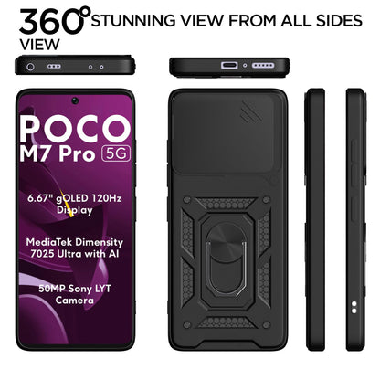 Husa pentru Xiaomi Poco M7 Pro 5G, Techsuit, CamShield, Neagra