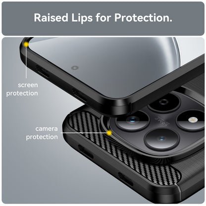 Husa pentru Xiaomi Poco M8 Pro / Redmi Note 15 Pro+ 5G, Techsuit, Carbon, Neagra