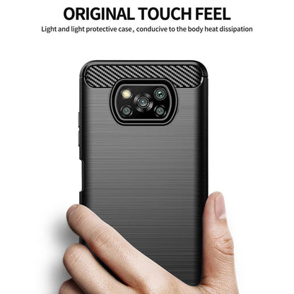 Husa pentru Xiaomi Poco X3 Pro / X3 NFC / X3, Techsuit, Carbon, Neagra